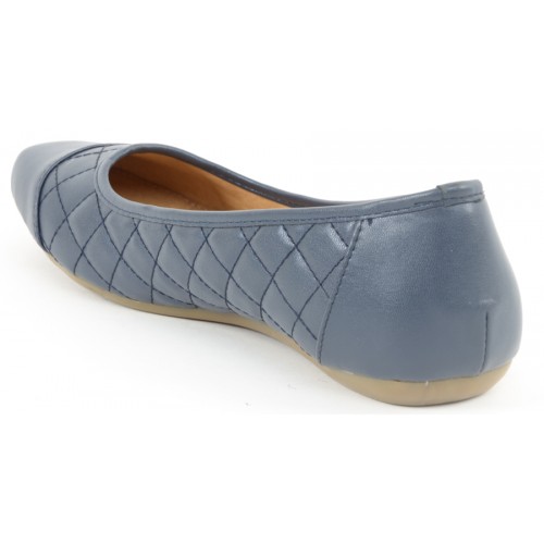 Estatos Synthetic Leather Quilted Flat Comfortable Bluish Grey bellerina/shoes